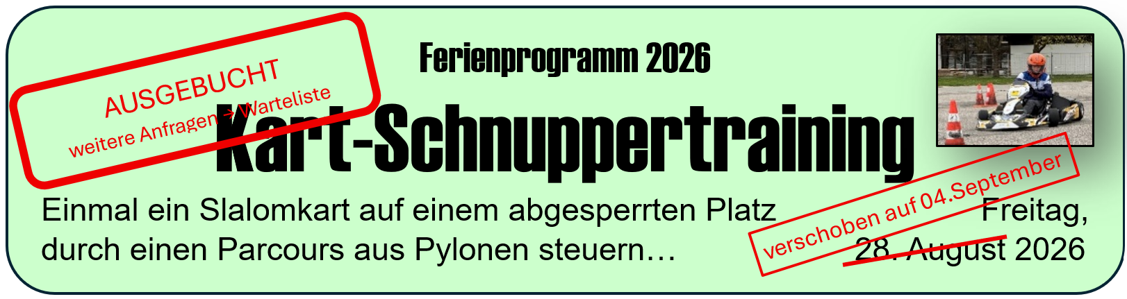 Kart-Schnuppertraining
